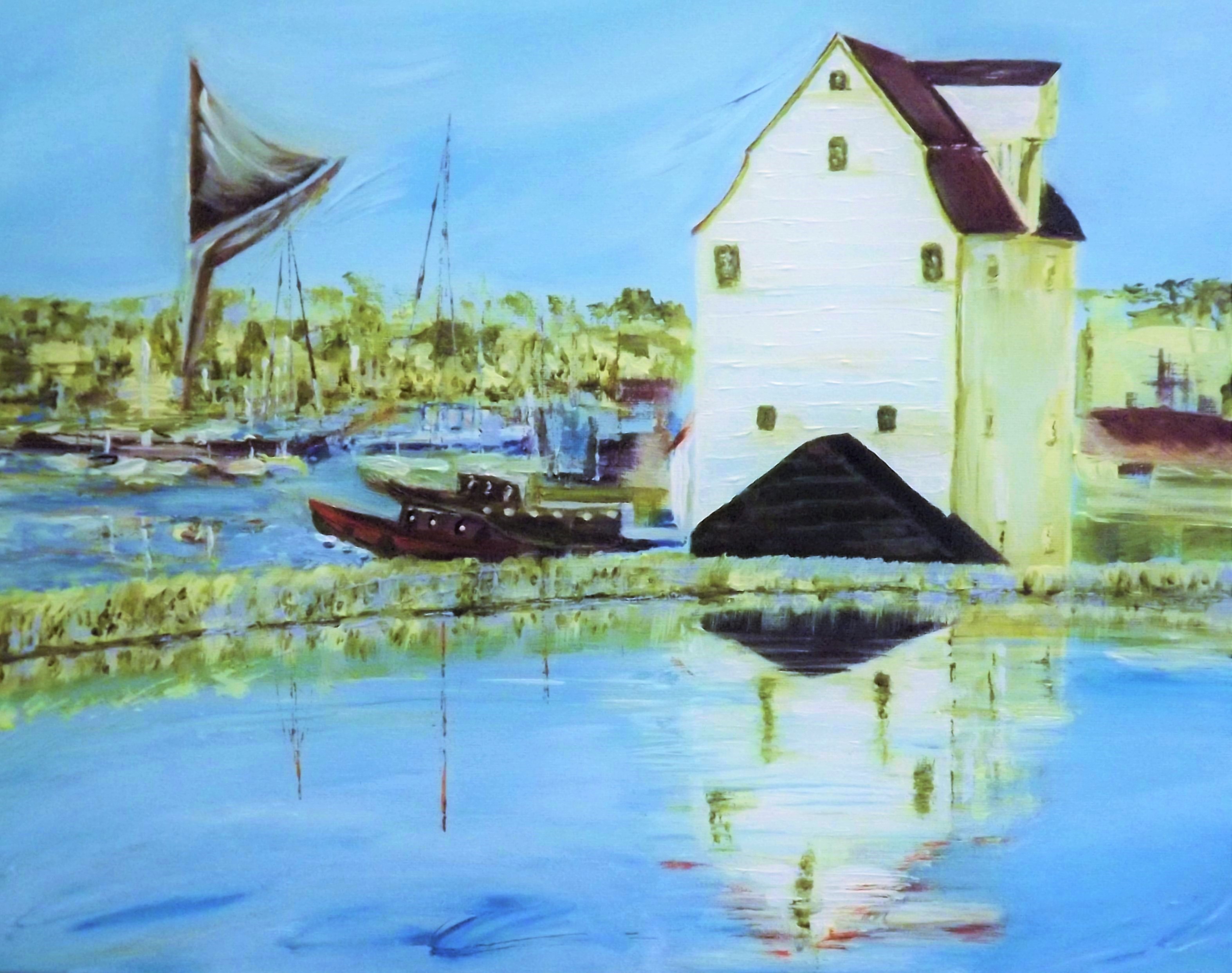 Woodbridge Tidemill acrylic on canvas