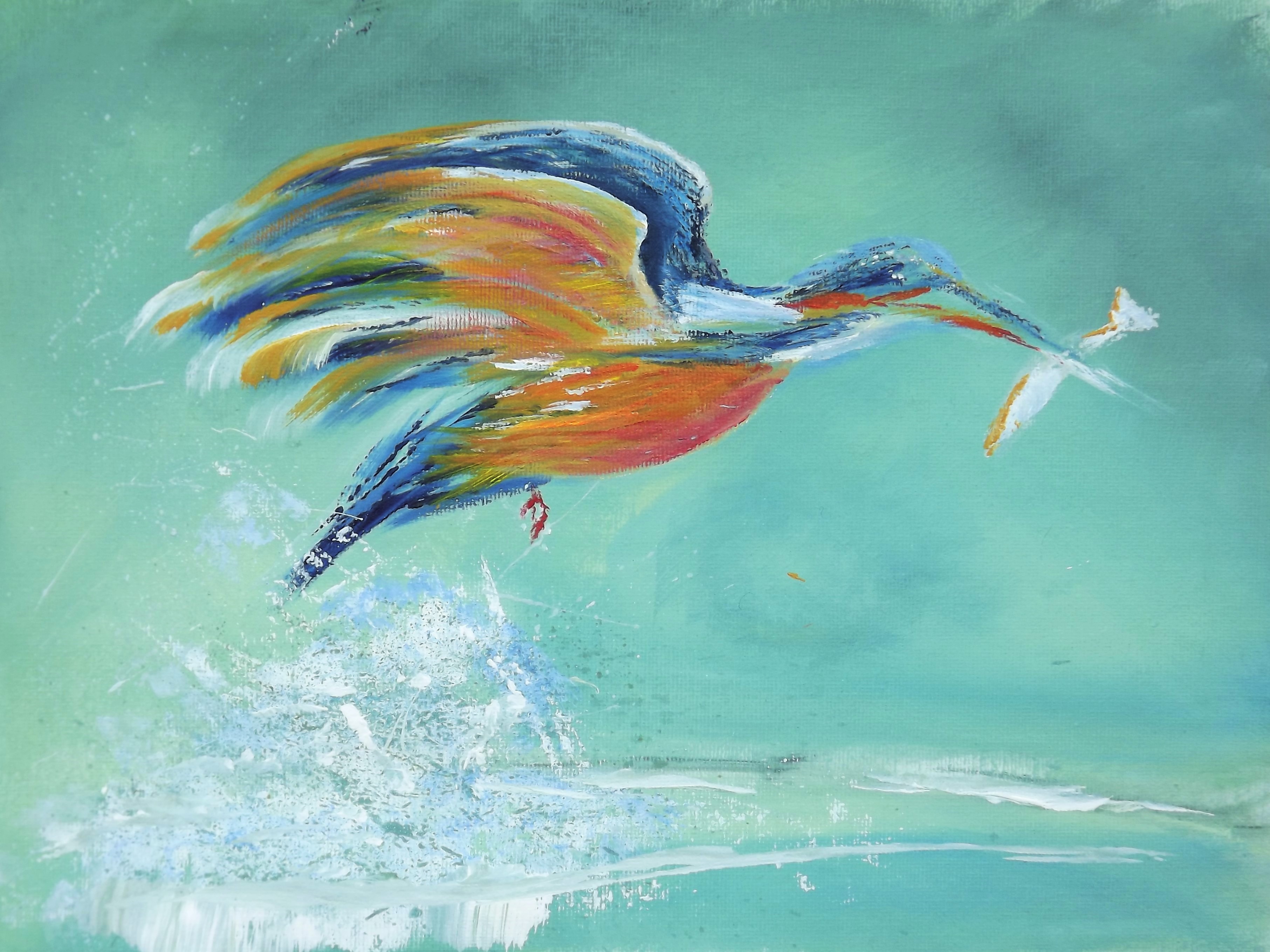 Kingfisher watercolour