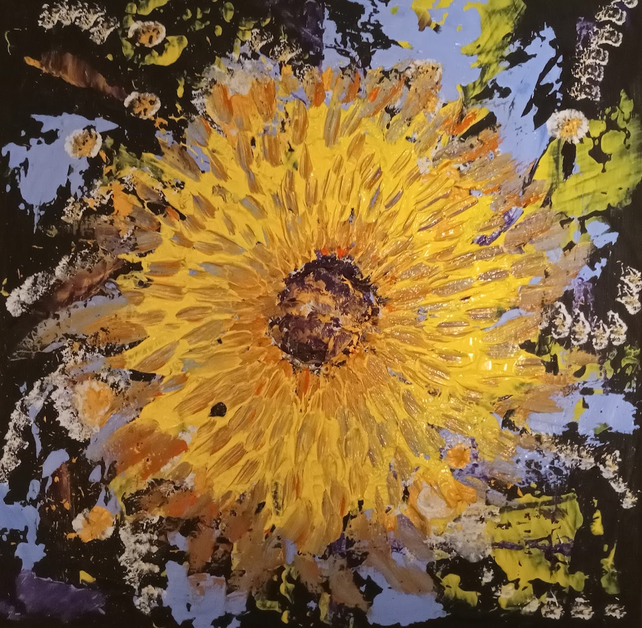 Sunflower, Acrylic on Canvas 40x40cm