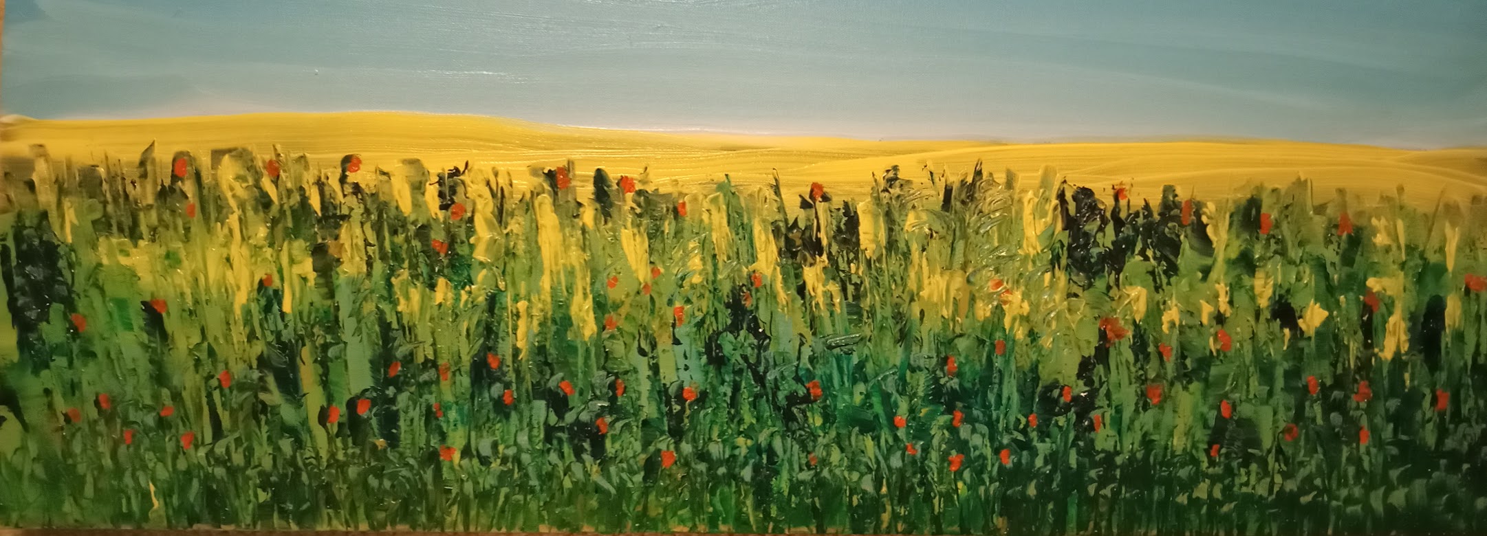 Spring, acrylic on canvas 80x30cm