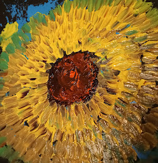 Sunflower 3, acrylic on canvas 30x30cm