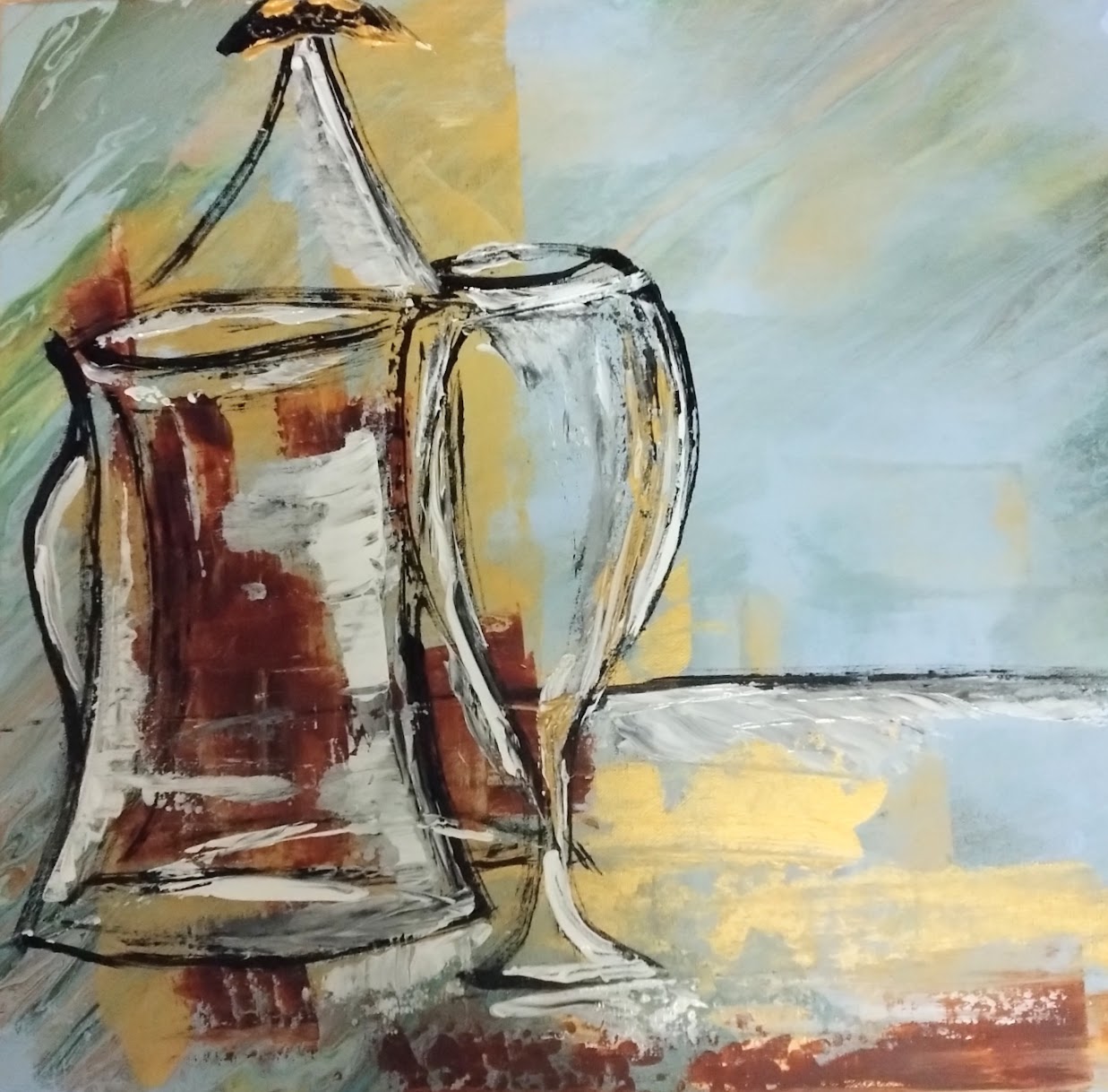 Wine Glass, acrylic on canvas