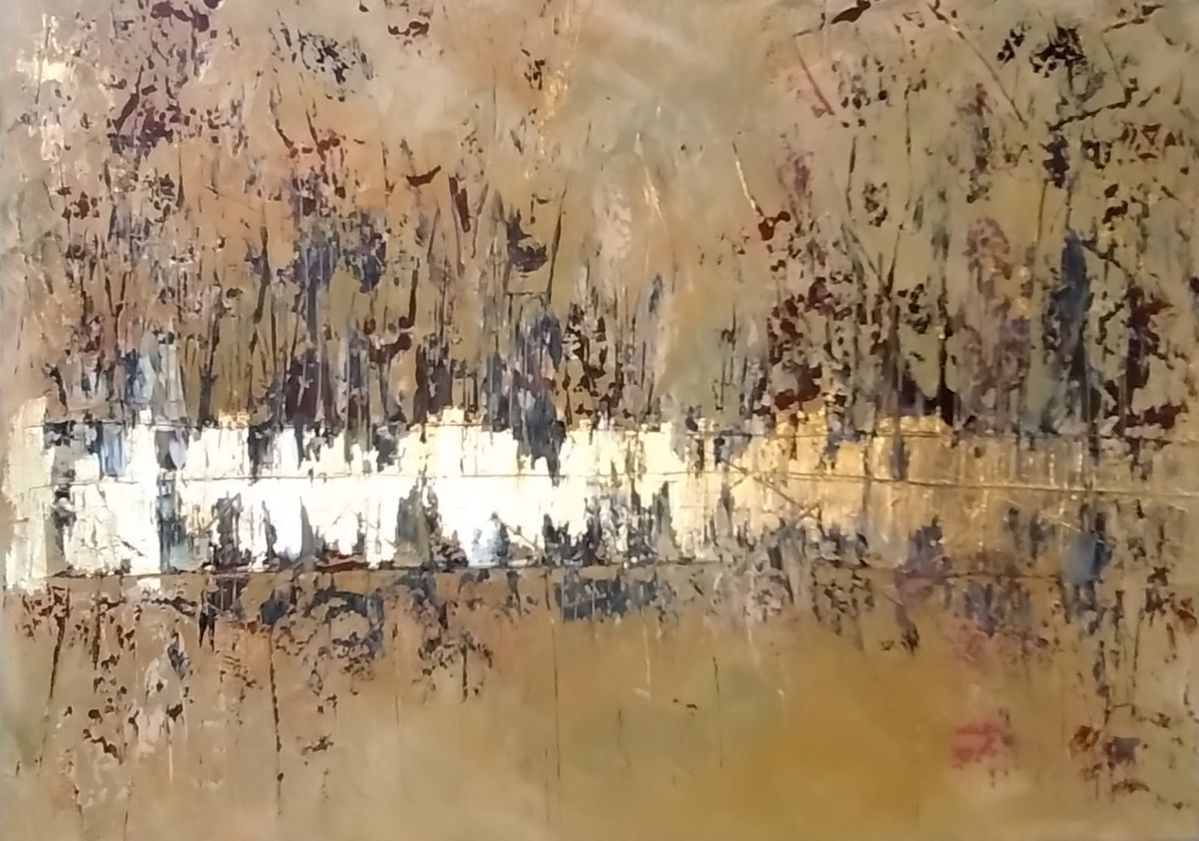 Gold-07, Acrylic and Gold Leaf on Canvas