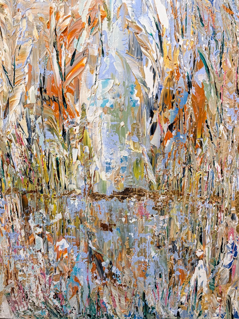 Gold-11, Acrylic and Gold Leaf on Canvas